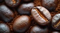 background of roasted coffee beans