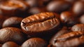 background of roasted coffee beans