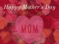Happy Mother`s Day Text on Rose Background Royalty Free Stock Photo