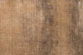 Background of rough old burlap. Coarse cloth