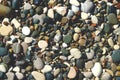 Background of round colored sea pebbles Royalty Free Stock Photo
