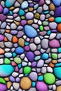 Background from round pebbles pattern, 3d multicolored rounded small stones pattern abstract wallpape Royalty Free Stock Photo