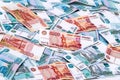 Background of Russian paper money Royalty Free Stock Photo