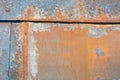 Background of rusty shell of ship at shipyard for maintenance