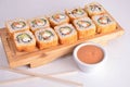 Background Salads Roll Sushi Japonese