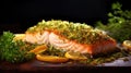 background salmon healthy food baked