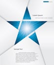 Background for sample text with burst in star space: white&blue Royalty Free Stock Photo