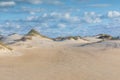 Background Sand, Dunes, Blue Sky and White Clouds NC Royalty Free Stock Photo