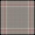 Background for scarf in black, white, red with houndstooth tweed check plaid pattern. Square elegant neutral goose foot print.