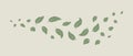 Background of scattered leaves, a wave of leaves on a gentle background. Background, texture vector Royalty Free Stock Photo