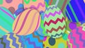 Background from scattered multi-colored vector eggs random