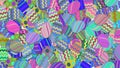 Background from scattered multi-colored vector eggs random