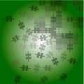 Background scattering puzzle green color