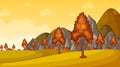 Background scene with trees in fall season Royalty Free Stock Photo