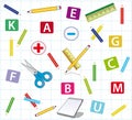 Background with school items Royalty Free Stock Photo