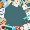 Background with school items Royalty Free Stock Photo