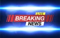 Background screen saver on breaking news. Breaking News Live on World Map Background. Vector Illustration. Royalty Free Stock Photo