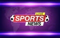 Background screen saver on soccer Sports news. Sports News Live on World Map Background. Vector Illustration.