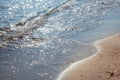 Background sea, ocean, surf waves on the beach Royalty Free Stock Photo