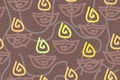 Background seamless abstract Diwali lamps repeating pattern