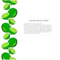 Background with seamless green lime hand drawing painting pattern, Lorem ipsum Royalty Free Stock Photo