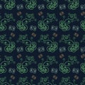 Background seamless pattern with swirls Royalty Free Stock Photo