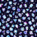background seamless shiny gems of different cuts