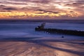 Cloud_Filled Sky at Sunrise over the Atlantic Ocean OBX Royalty Free Stock Photo