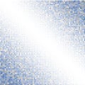 The background semitone of raster blue and gray dots on a white.