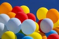 Background of a set of colored balloons on the sky Royalty Free Stock Photo