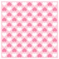 Background set Heart shape vector seamless patterns. Royalty Free Stock Photo
