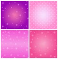 Background Set of 4 pink color Royalty Free Stock Photo