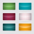 Background Set - Vector Retro Paper Colorful Cards