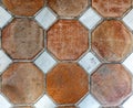 Background of several brown octagons