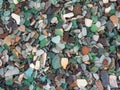 Background from the shallow sea pebbles with color of multi-colored bits of glass, Royalty Free Stock Photo