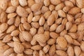 Top view background of shell almonds Royalty Free Stock Photo