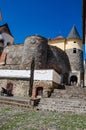 Background of Shenborn Castle in the Ukrainian Carpathian Mountains.