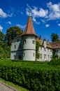 Background of Shenborn Castle in the Ukrainian Carpathian Mountains.