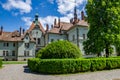 Background of Shenborn Castle in the Ukrainian Carpathian Mountains.