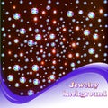 Background with shiny precious stones and place for text