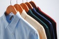 Background of shirts hanging on a hanger Royalty Free Stock Photo