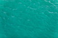 Background shot of aqua sea water surface. Sea surface aerial view. Waving water surface of the sea background