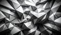 Chaotic Silver and Grey Polygonal Faceted Surface Texture with Sharp Edges and Shadows Keywords: abstract, geometric Royalty Free Stock Photo