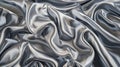 Background of a silver fabric with folds. silky and luxury smooth design Royalty Free Stock Photo