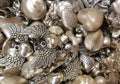 Background silver and gold jewelry Royalty Free Stock Photo