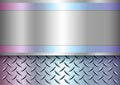 Background silver metallic, 3d chrome design with diamond plate texture Royalty Free Stock Photo