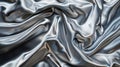 Background of a silver fabric with folds. silky and luxury smooth design Royalty Free Stock Photo