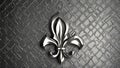 background A silver wallpaper that looks realistic and detailed with fleur de lis, the wallpaper has a metal