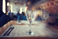 background silverware in restaurant Royalty Free Stock Photo