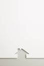 Background of simple house on gray border Royalty Free Stock Photo